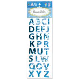 144 Pieces Shiny Stickers Letters Dark Blue - Stickers