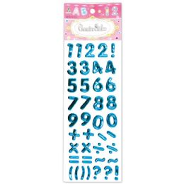 144 Pieces Shiny Stickers Numbers Dark Blue - Stickers