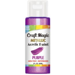 20 of 2oz/60ml Acrylic Paint Metallic Purple