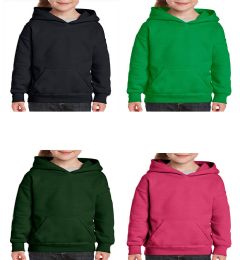 24 Wholesale Youth Gildan Irregular Assorted Color Hooded Pullover, Size Medium