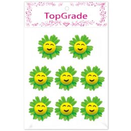 96 Pieces Foam Flower In Green - Stickers