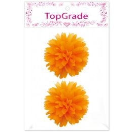 96 Wholesale Satin Flower Orange