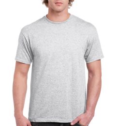 12 Pieces Unisex Gildan Ash Grey Cotton T-Shirt, Size 4xlarge - Mens T-Shirts