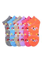 432 Pairs Girls Printed Casual Spandex Ankle Socks Size 9-11 Mini Cats - Girls Ankle Sock
