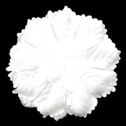 120 Wholesale Six Piece Satin Flower White