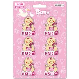 96 Pieces Wooden Decoration Baby Girl - Baby Shower