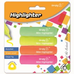 96 Bulk Four Count Mini Highlighters