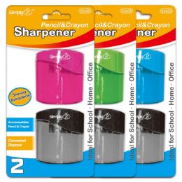 96 Pieces Two Pack Dual Sharpener - Sharpeners