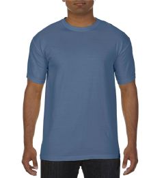 24 Wholesale Men's Blue Jean Short Sleeve T-Shirts, Size Medium