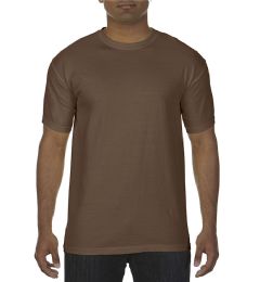 24 Bulk Men's Brown Short Sleeve T-Shirts, Size Large