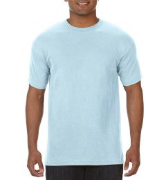 24 Wholesale Men's Chambray Short Sleeve T-Shirts, Size Large
