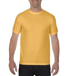 24 Wholesale Men's Mustard Yellow Short Sleeve T-Shirts, Size Small