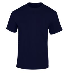 24 Wholesale Men's Fruit Of The Loom Navy Cotton T-Shirts, Size Medium
