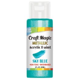 20 of 2oz/60ml acrylic paint metallic sky blue