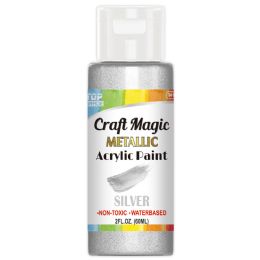 20 of 2oz/60ml Acrylic Paint Metallic Silver