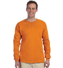 36 Pieces Men's Fruit Of The Loom Safety Orange Long Sleeve T-Shirts, Size Large - Mens T-Shirts