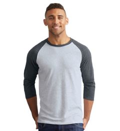 24 Pieces Men's Jerzees TrI-Blend Baseball T-Shirts, Size Small - Mens T-Shirts