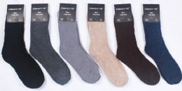 180 of Mens Solid Color Fuzzy Socks