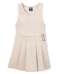 12 Wholesale Girls' Khaki Uniform Jumper Dresses Size 7-14