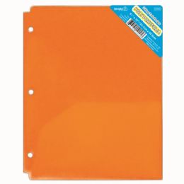 120 Wholesale Two Pocket Poly Portfolio Translucent Orange