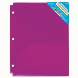 120 Bulk Two Pocket Poly Portfolio Translucent Purple