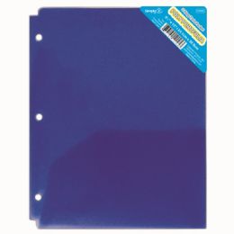 120 Wholesale Two Pocket Poly Portfolio Translucent Blue