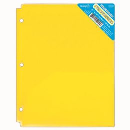 120 Bulk Two Pocket Poly Portfolio Translucent Yellow