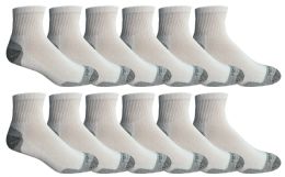 12 Pairs Yacht & Smith Mens Cotton Ankle Socks, Low Cut Athletic Socks - Mens Ankle Sock