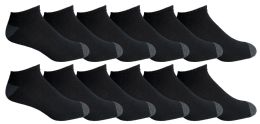 12 Pairs Yacht & Smith Mens Cotton Ankle Socks, Now Show Athletic Socks - Mens Ankle Sock