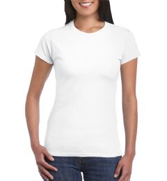 24 Wholesale Women's Gildan White T-Shirt, Size Small