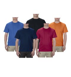 24 Wholesale Men's Assorted Color Irregular T-Shirt, Size Small