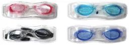 36 Wholesale Assorted Color Swimming Goggles