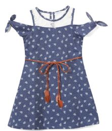 6 Pieces Girls' Navy Jean Dress In Size 7-14 - Girls Dresses and Romper Sets
