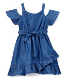 6 Pieces Girls' Denim Dress In Size 7-14 - Girls Dresses and Romper Sets