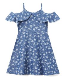 6 Wholesale Girls' Denim Dress In Size 4-6x