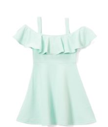6 Pieces Mint Color Soft And Stretchy Neoprene Dress In Size 4-6x - Girls Dresses and Romper Sets