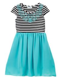 6 Pieces Girls' Mint Chiffon Dress In Size 7-14 - Girls Dresses and Romper Sets