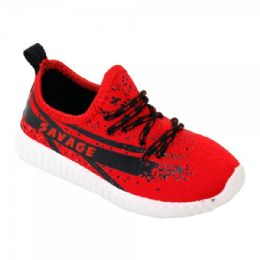 9 Units of Kids Blessed Jogger In Red And Black - Boys Sneakers