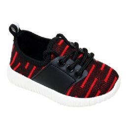 9 Units of Kids Bar Jogger In Black And Red - Boys Sneakers