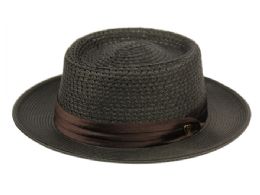 12 of Richman Brothers Polybraid Hats With Pleat Silk Band In Black