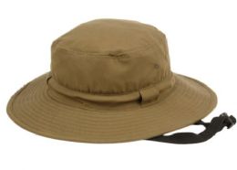 12 Wholesale Waterproof Outdoor Bucket Hats With Chin Cord Strap