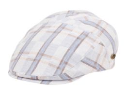 12 of Cotton Slim Fit Six Panel Check Ivy Caps In Blue