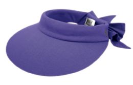12 of Cotton Solid Color Visor With Back Bow