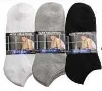 120 Wholesale Men's 2 Pack Ankle Solid Colors, Sock Size 10-13