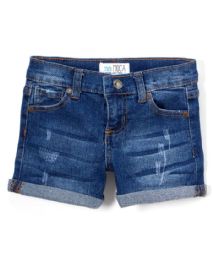 12 Pieces Girls' Denim Shorts Size 7-14 - Girls Apparel