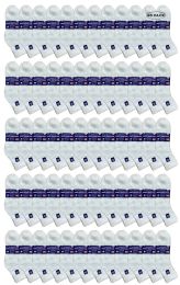 60 Wholesale Yacht & Smith Men's Loose Fit NoN-Binding Soft Cotton Diabetic Quarter Ankle Socks,size 10-13 White