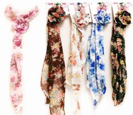 60 Pieces Light Weight Scarves With Flower - Womens Fashion Scarves
