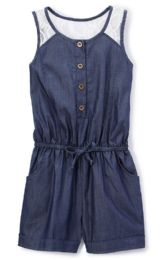 6 Pieces Girls' Denim Romper In Size 2T-4t - Girls Dresses and Romper Sets