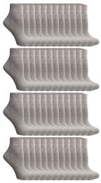 72 Wholesale Yacht & Smith Women's Cotton Ankle Socks Gray Size 9-11