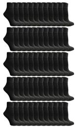 120 Wholesale Yacht & Smith Women's Cotton Ankle Socks Black Size 9-11
